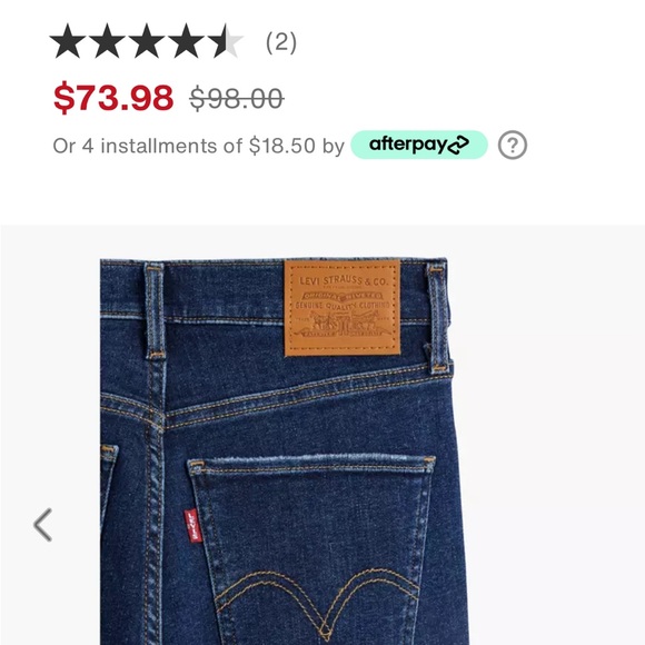 Levi’s mile high super skinny jeans NWT - Picture 6 of 11